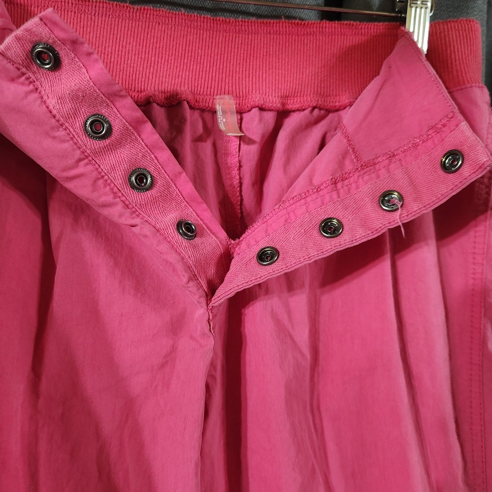 Free People FP Movement Pink Cargo Pants Snap Fly Utility Trousers Size M - Picture 6 of 7